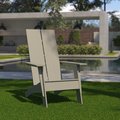 Flash Furniture Gray Modern Dual Slat Back Adirondack Chair JJ-C14509-GY-GG